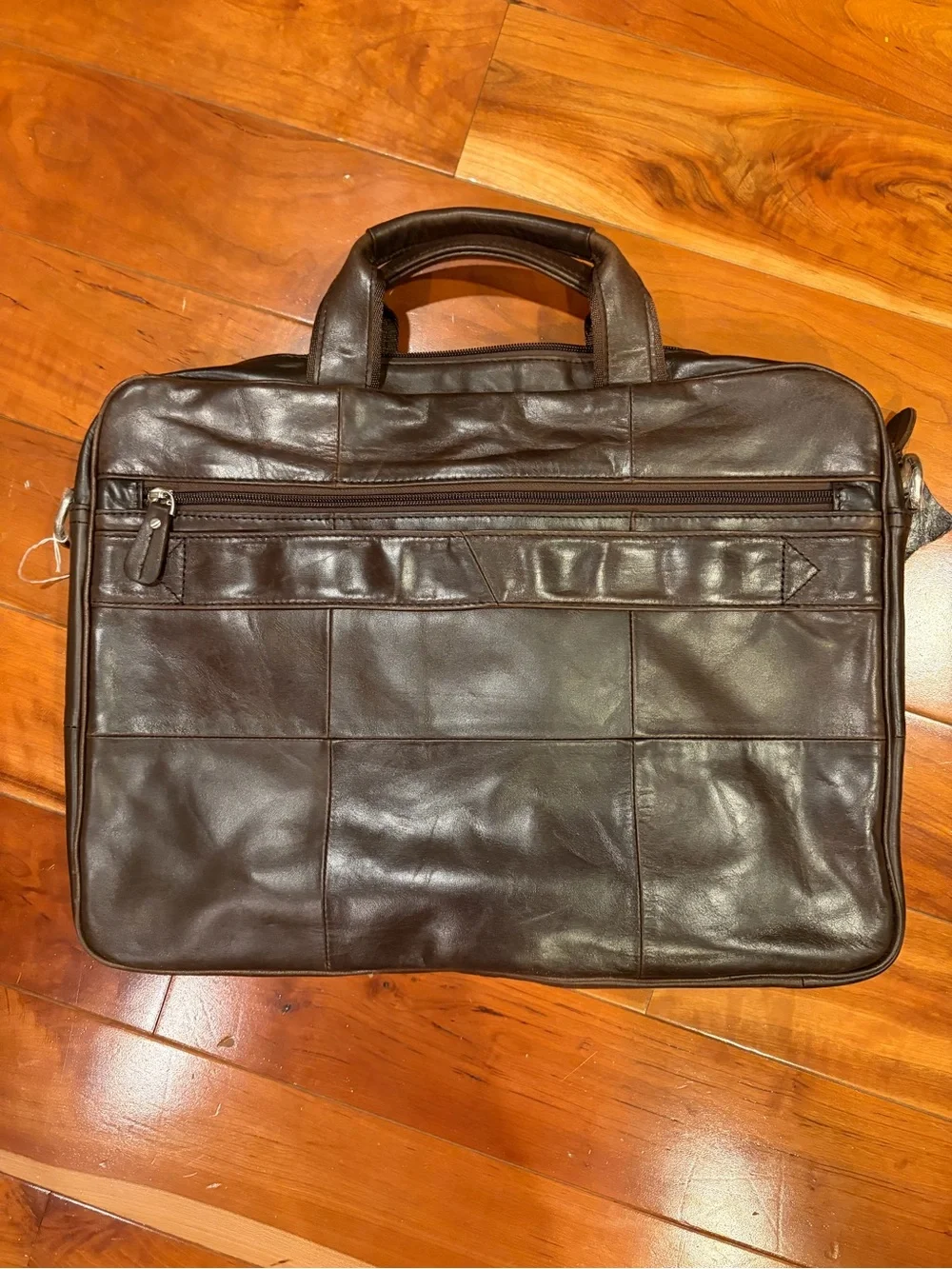 Brown Leather Briefcase Laptop Bag
